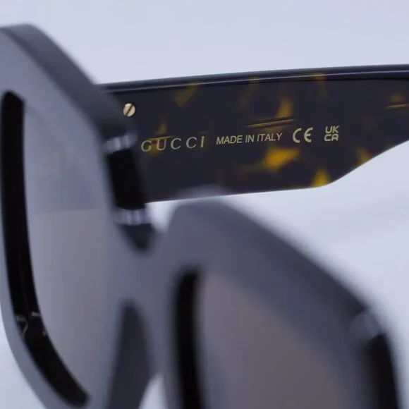 ?️ New Gucci GG1547S 002 Sunglasses - Dark Havana Frame  display picture 1
